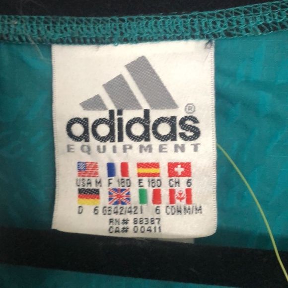Vintage 90s 80s Adidas Women’s Jacket Equipment Windbreaker Illuminite Green - Picture 3 of 6
